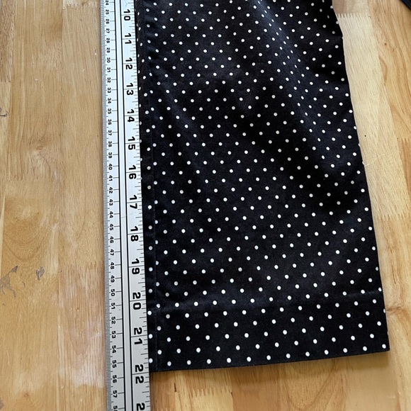 Ann Taylor Women’s Size 6 Petite Cropped Choco Brown White Polkadot Pants Slacks - Picture 11 of 14